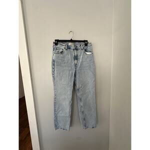 Abercombie & Fitch The Ankle Straight Ultra High Rise Women's Blue Jeans Size 32